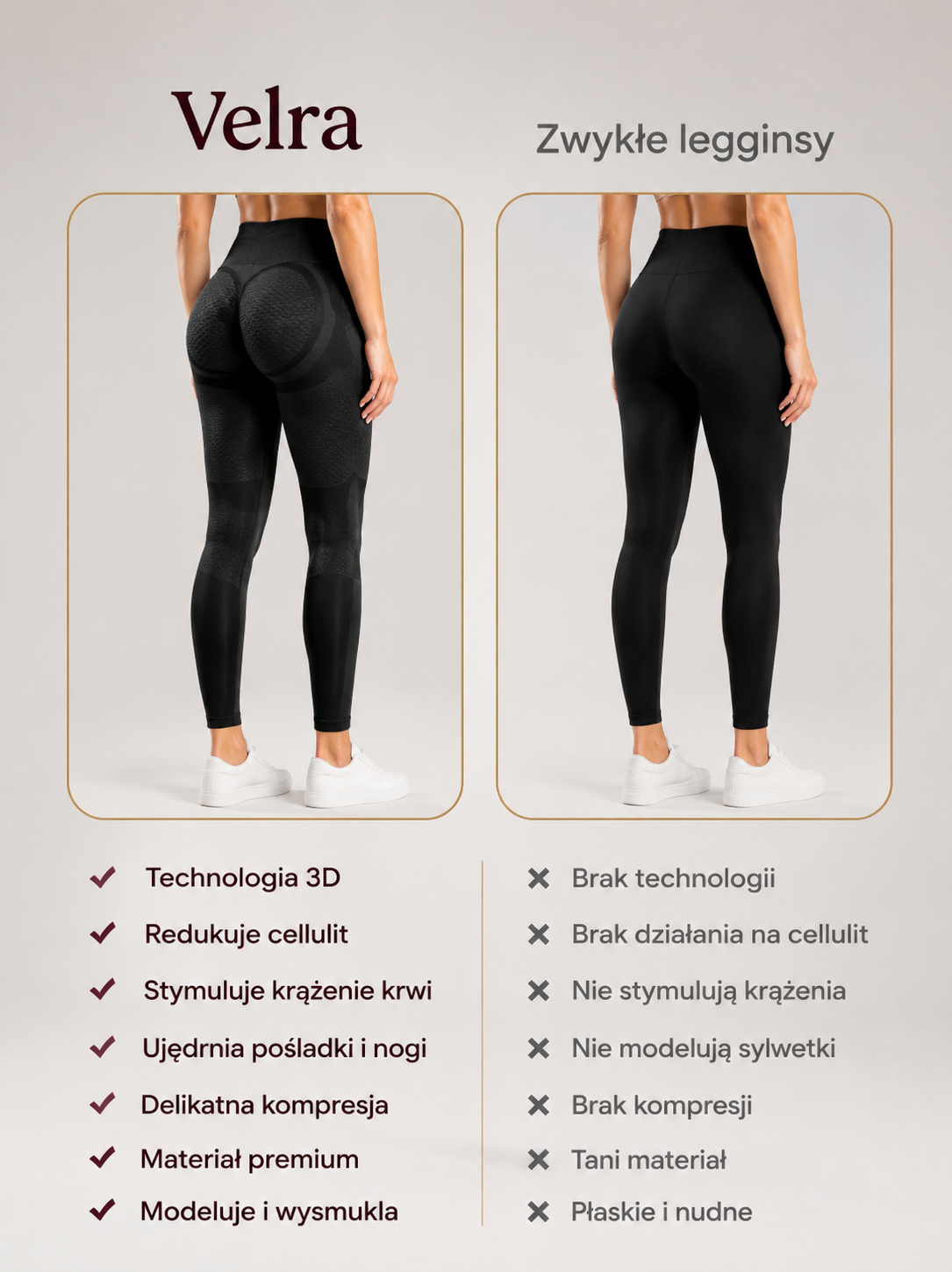 Legginsy Modelujące 3D Velra