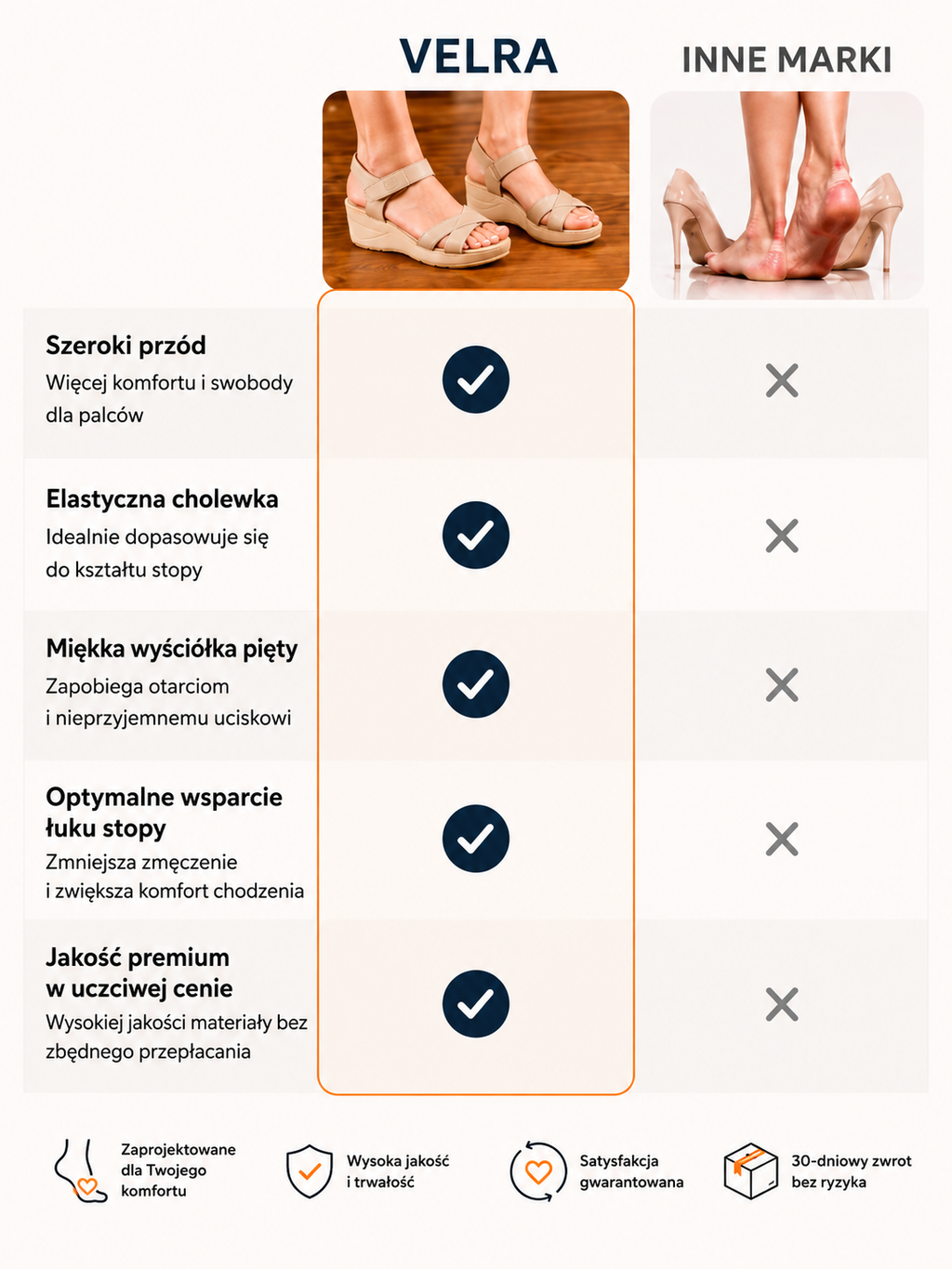 Sandały Velra Élise Comfort
